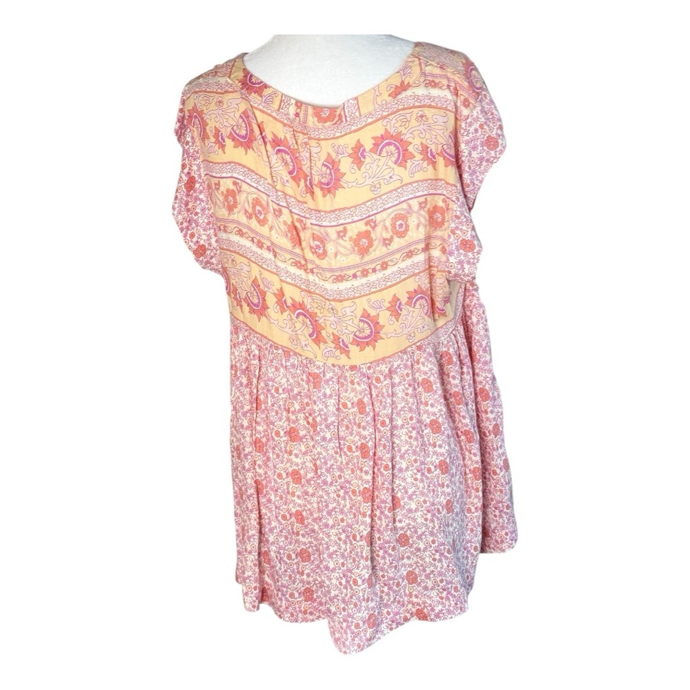 Lucky Brand Pink and Orange Floral Blouse - Picture 3 of 10